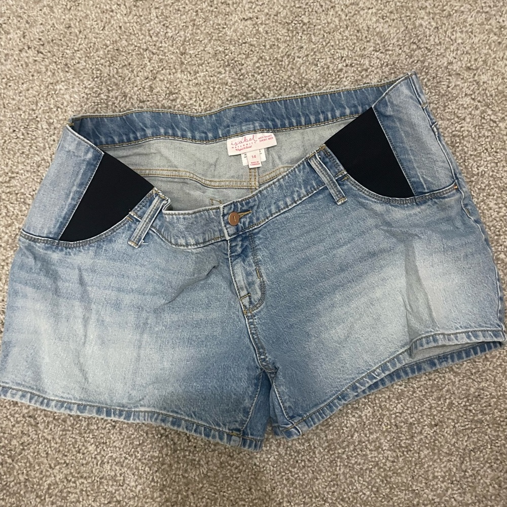 Maternity jeans shorts